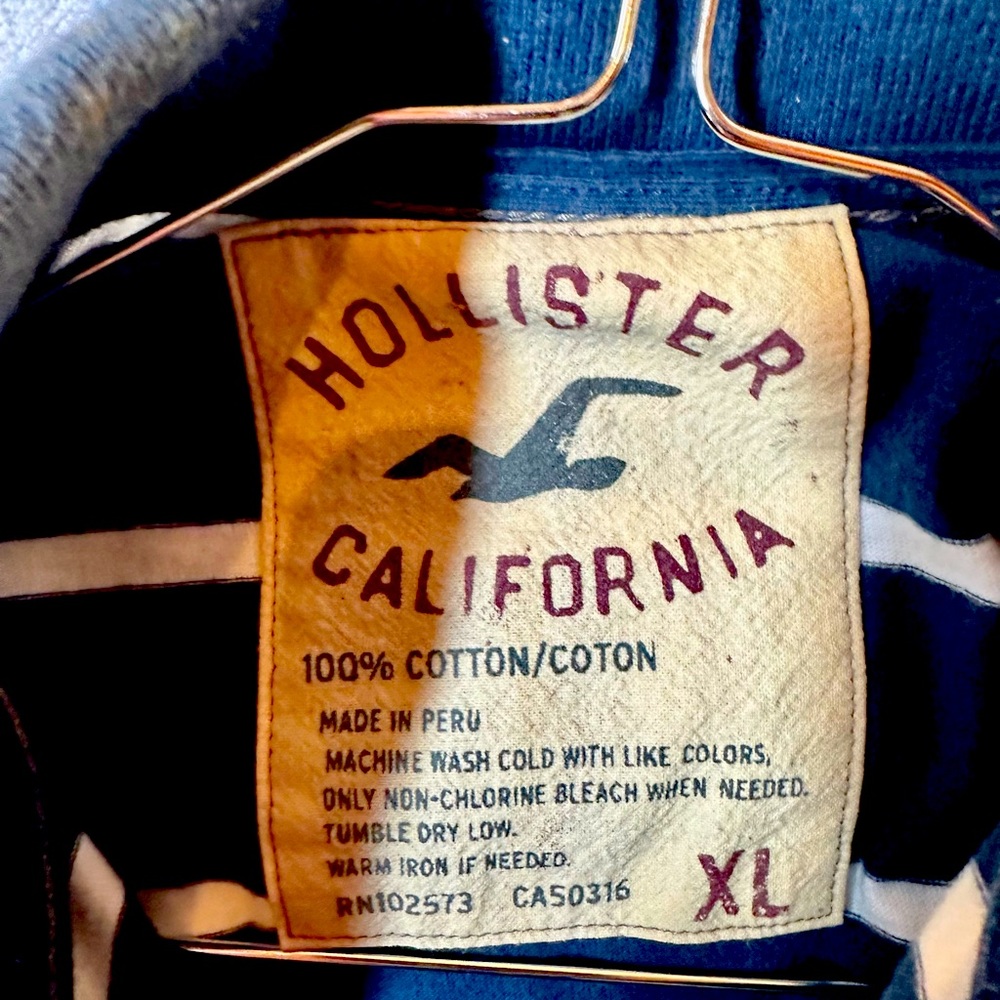 XL Hollister Striped Polo Shirt